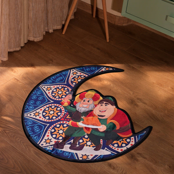 Crescent Moon Shaped Ramadan Rug