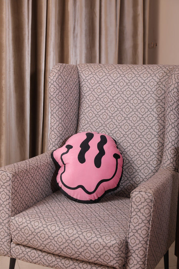 Pink Smiley Cushion