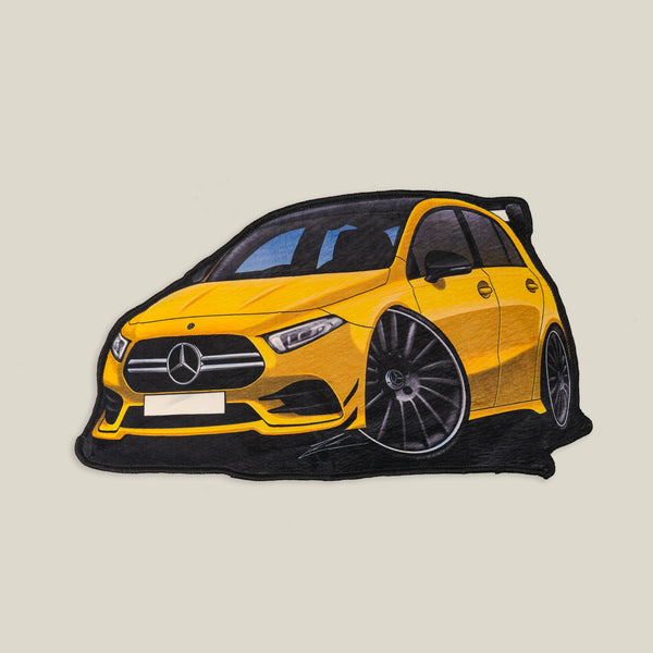 Yellow Mercedes Car  - Rug