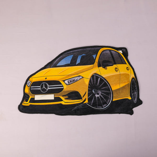 Yellow Mercedes Car  - Rug