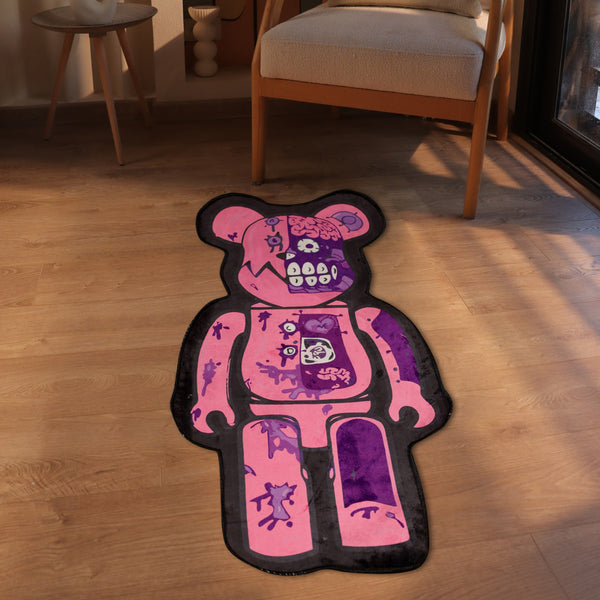 Pink & Purple Art Bear Rug