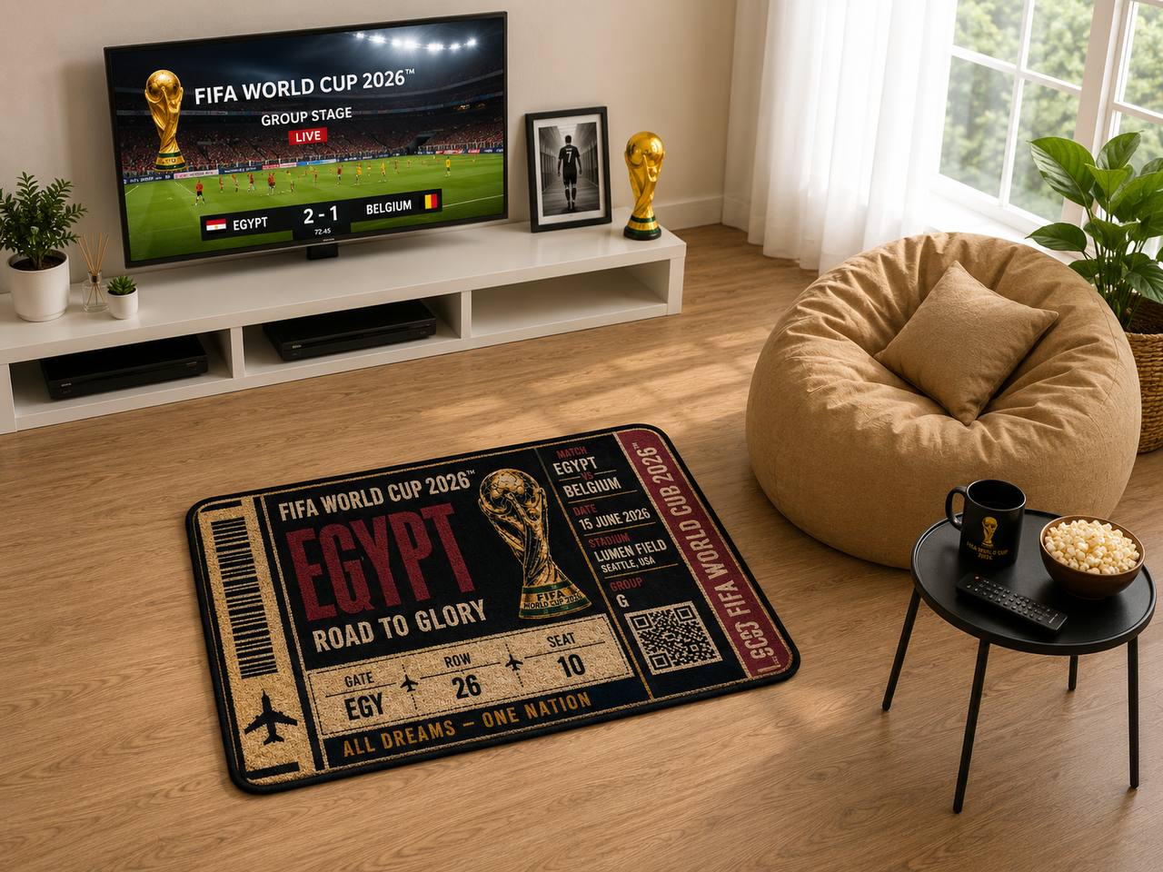 Egypt Match Ticket - Rug
