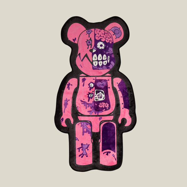 Pink & Purple Art Bear Rug